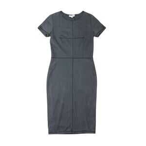 Opening Ceremony Dark Grey Faux Suede Mid Length Pencil Sheath Dress S